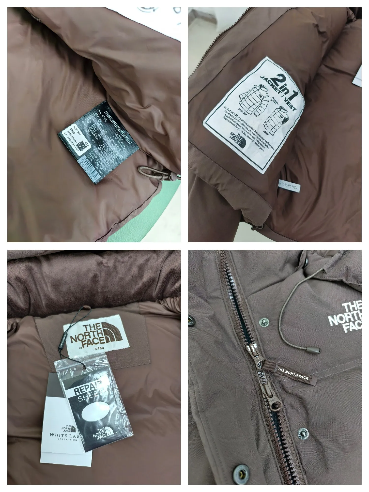 Women's model 💰P380 Style number: Y 165 The north face 🇰🇷Korean limited edition 2-in-1️⃣ short shoulder sleeve down jacket. Made of windproof fabric and high-density physical wind barrier, it can effectively reduce heat loss due to convection while also protecting the body's microclimate. The interior is filled with extremely fluffy duck down, which has high energy-keeping properties and is lightweight and warm. Two-wear design, the sleeves can be attached and removed at will through the wrap-around zippers on both sides, and the jacket turns into a vest in an instant, making it a two-wear suit, suitable for changing seasons. The embroidered brand LOGO is smooth and fine, full of texture and more recognizable. The hem is adjustable and has a built-in drawstring buckle, which can be adjusted and retracted at will, allowing for more dressing possibilities. (Sleeves are removable) Color: Brown Black White Size: XS-XL